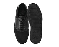F9837 Black Faux Suede & TUKskin™ Saddle Oxford