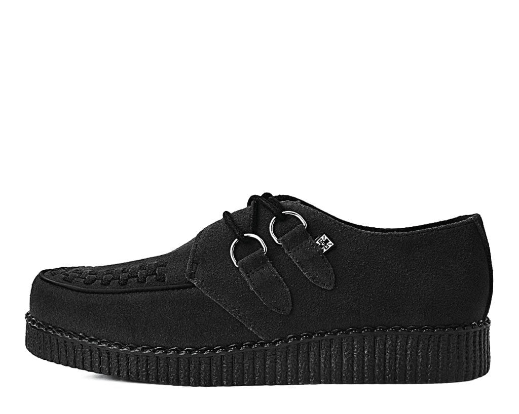 Black Faux Suede Viva Low Creeper - T.U.K.F9779-03