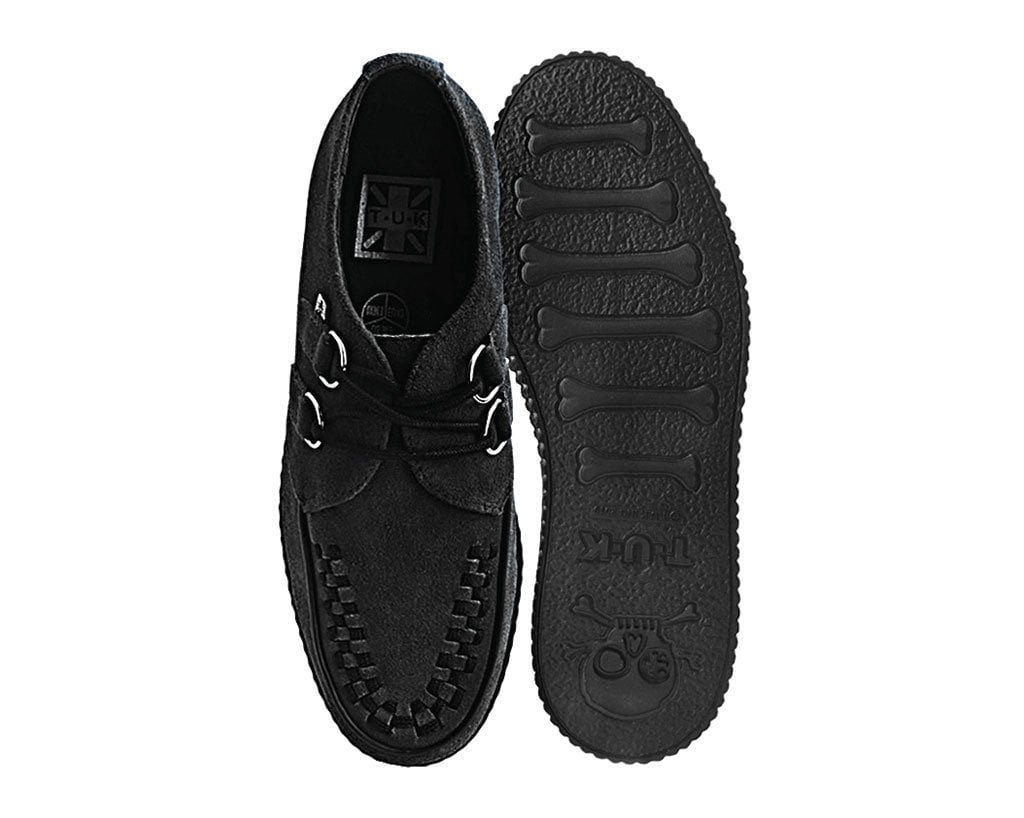 Black Faux Suede Viva Low Creeper - T.U.K.F9779-03