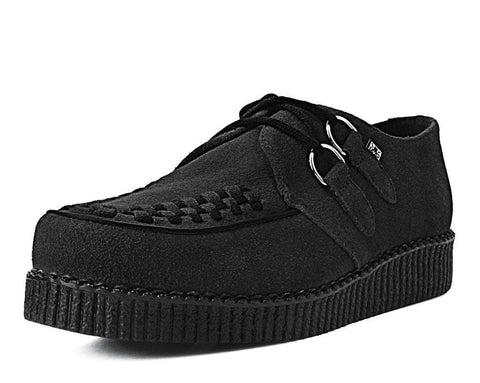Black Faux Suede Viva Low Creeper - T.U.K.F9779-03