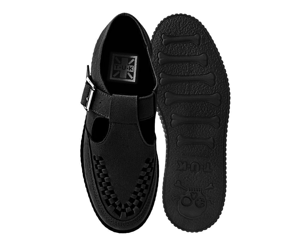 Black Faux Suede Viva Low Sandal - T.U.K.F9954-03