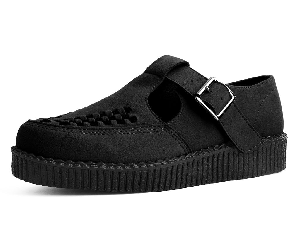 Black Faux Suede Viva Low Sandal - T.U.K.F9954-03