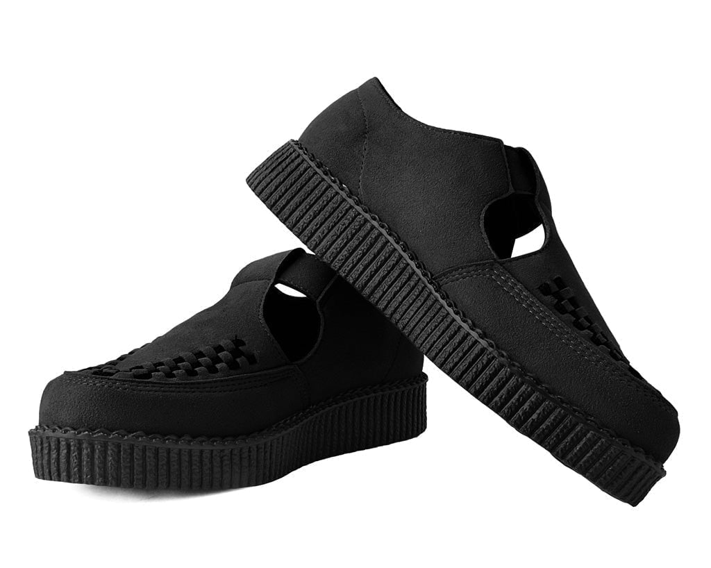 Black Faux Suede Viva Low Sandal - T.U.K.F9954-03