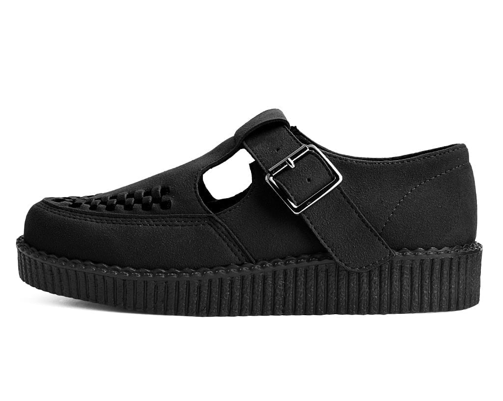 Black Faux Suede Viva Low Sandal - T.U.K.F9954-03