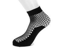 TSK1039 Black Fishnet Footie Crew Sock TSK1039-OS