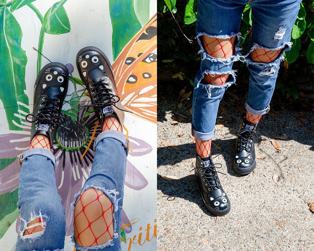 A6570L Black Kitty Sneaker Boot