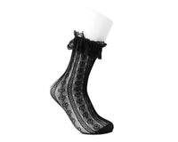 TSK1069 Black Lace Crew Sock TSK1069-OS