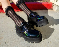 TSK1069 Black Lace Crew Sock TSK1069-OS