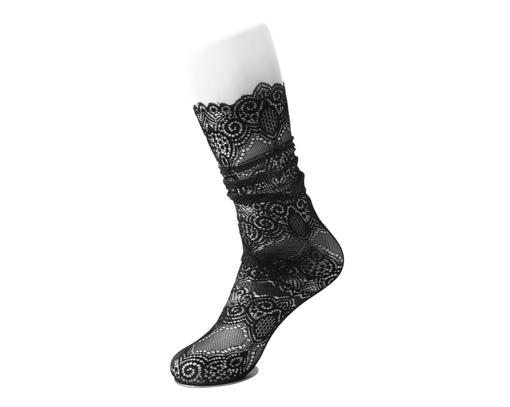 TSK1127 Black Lace Over-The-Knee Sock TSK1127-OS