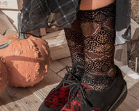 TSK1127 Black Lace Over-The-Knee Sock TSK1127-OS