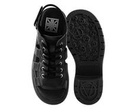 A9962L Black Lace Up Bubble Heel