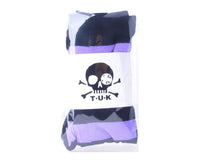 TSK1144 Black & Lavender Striped Thigh High Sock TSK1144-OS