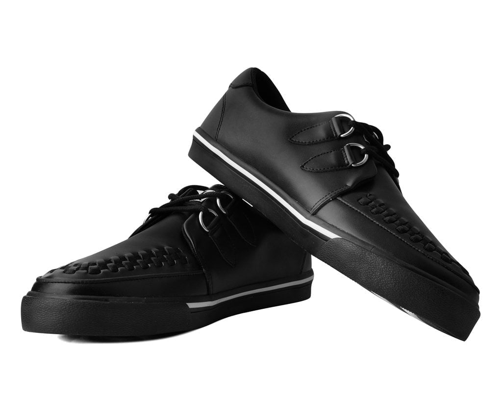 A9873 Black Leather D-Ring Sneaker