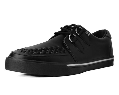 A9873 Black Leather D-Ring Sneaker