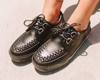 A9873 Black Leather D-Ring Sneaker