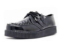 Black Leather Viva Low Creeper - T.U.K.F6806-03