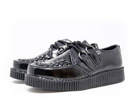 Black Leather Viva Low Creeper - T.U.K.F6806-03