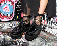 Black Leather Viva Mondo Creeper - T.U.K.V6802-03