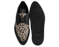 A9418 Black & Leopard Tie Pointed Lace Up EZC