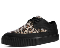 Black & Leopard Tie Pointed Lace Up EZC - T.U.K.A9418-03