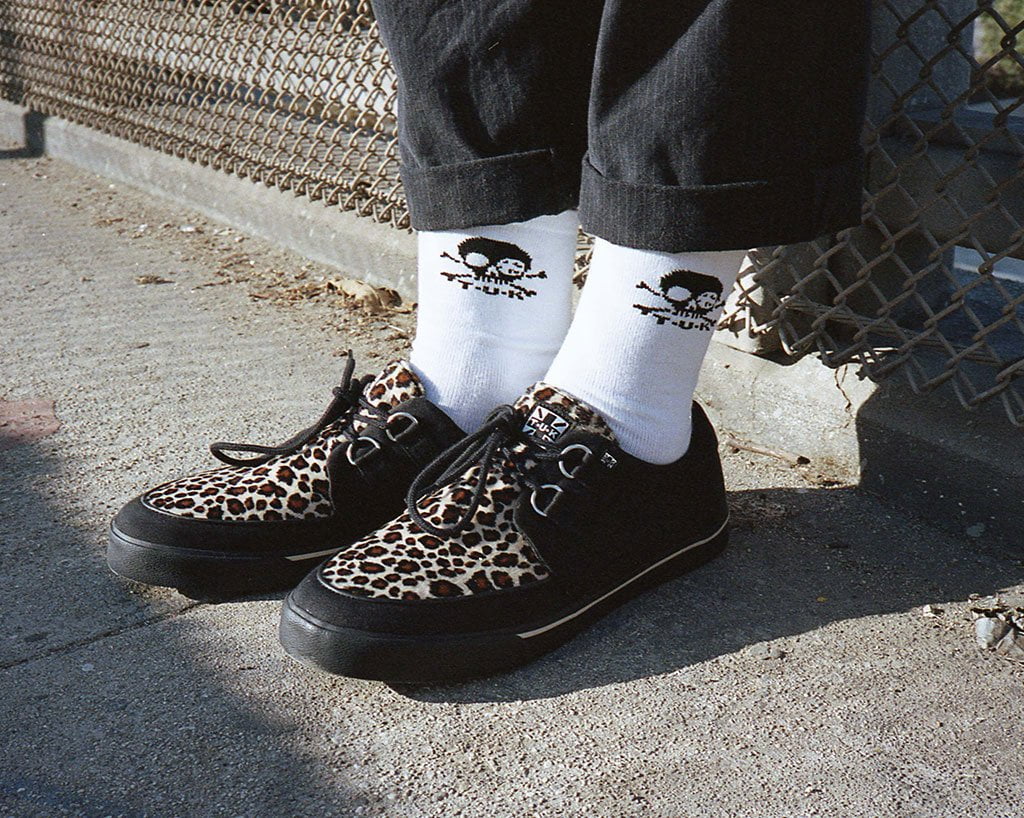 A9181 Black & Leopard Vegan Sneaker