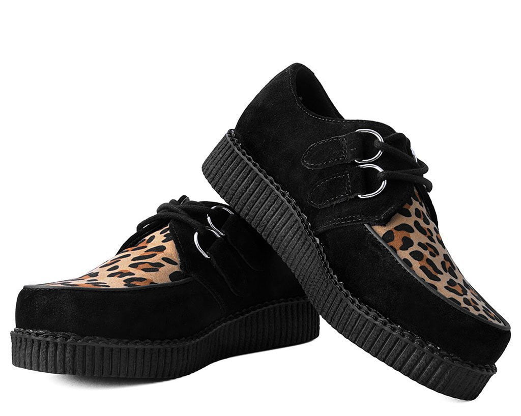 Black & Leopard Viva Low Creeper - T.U.K.F8142-03