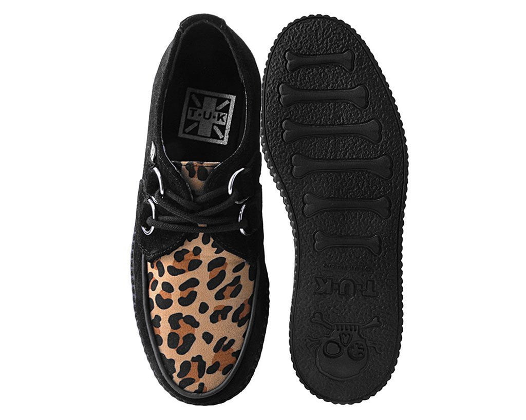 Black & Leopard Viva Low Creeper - T.U.K.F8142-03