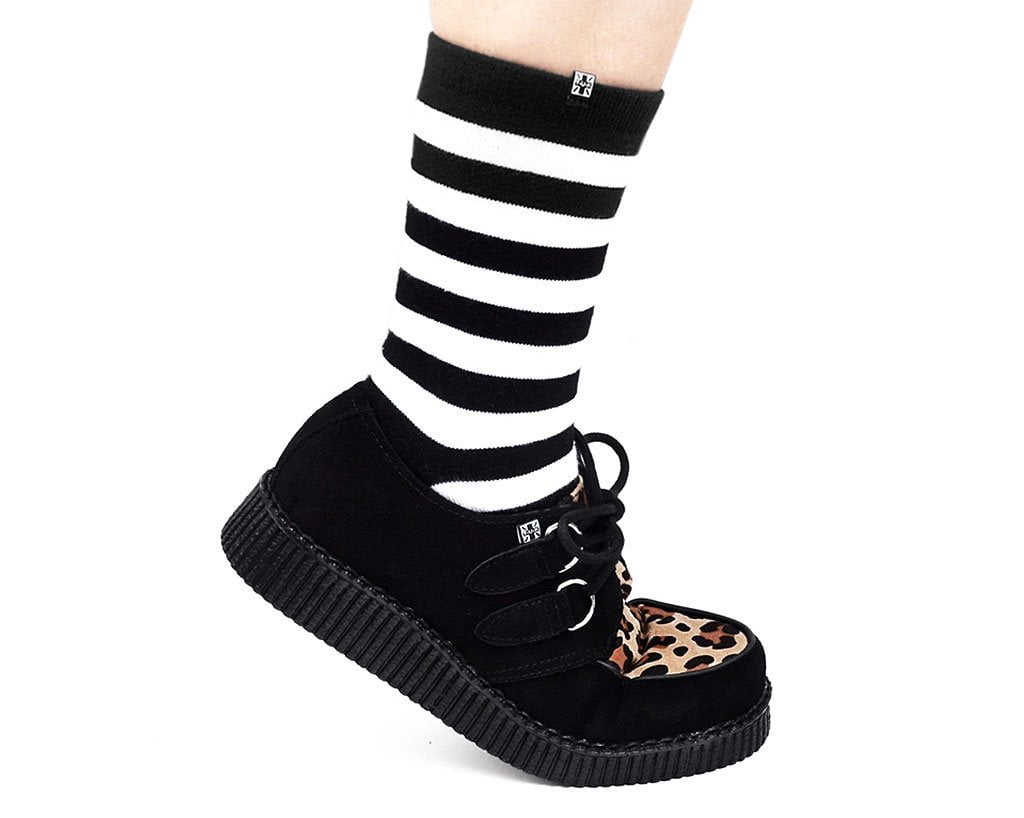 Black & Leopard Viva Low Creeper - T.U.K.F8142-03