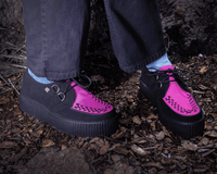V3183 Black & Neon Pink Viva Mondo Creeper