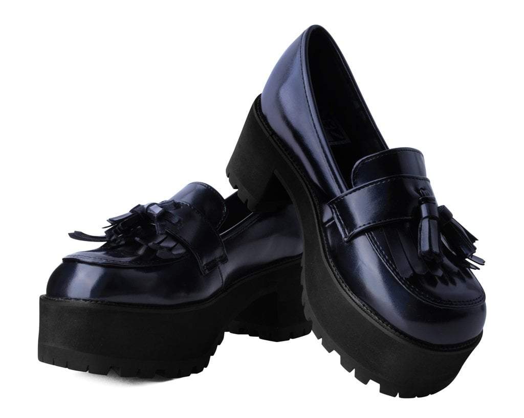 Black Oil Haze Loafer Platform - T.U.K.A9826L-05