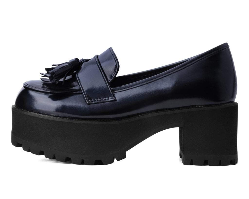 Black Oil Haze Loafer Platform - T.U.K.A9826L-05