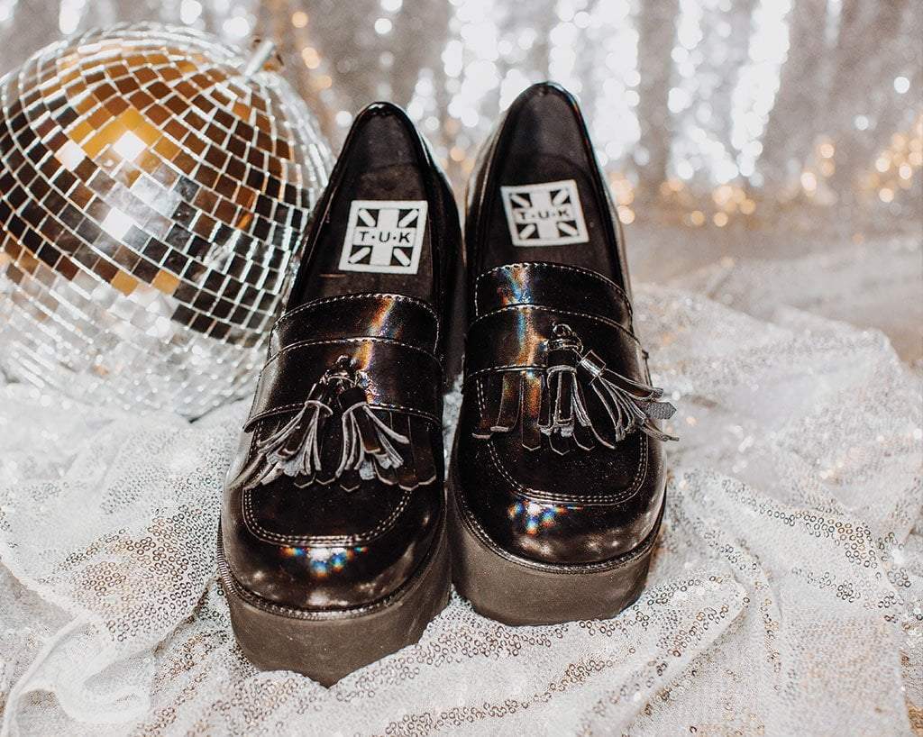 Black Oil Haze Loafer Platform - T.U.K.A9826L-05
