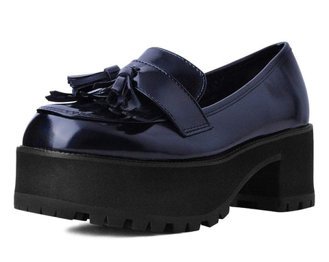 Black Oil Haze Loafer Platform - T.U.K.A9826L-05