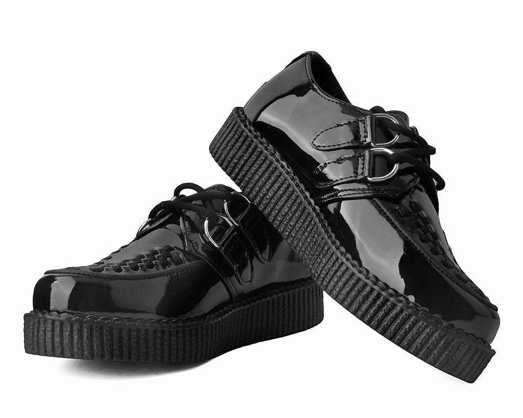 Black Patent Viva Low Sole Creeper - T.U.K.F9679-03