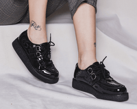 Black Patent Viva Low Sole Creeper - T.U.K.F9679-03
