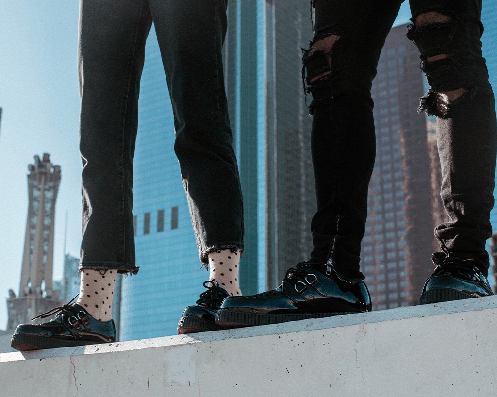Black Patent Viva Low Sole Creeper - T.U.K.F9679-03