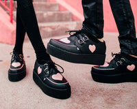 V3026 Black & Pink Heart TUKskin™ Viva Mondo Creeper