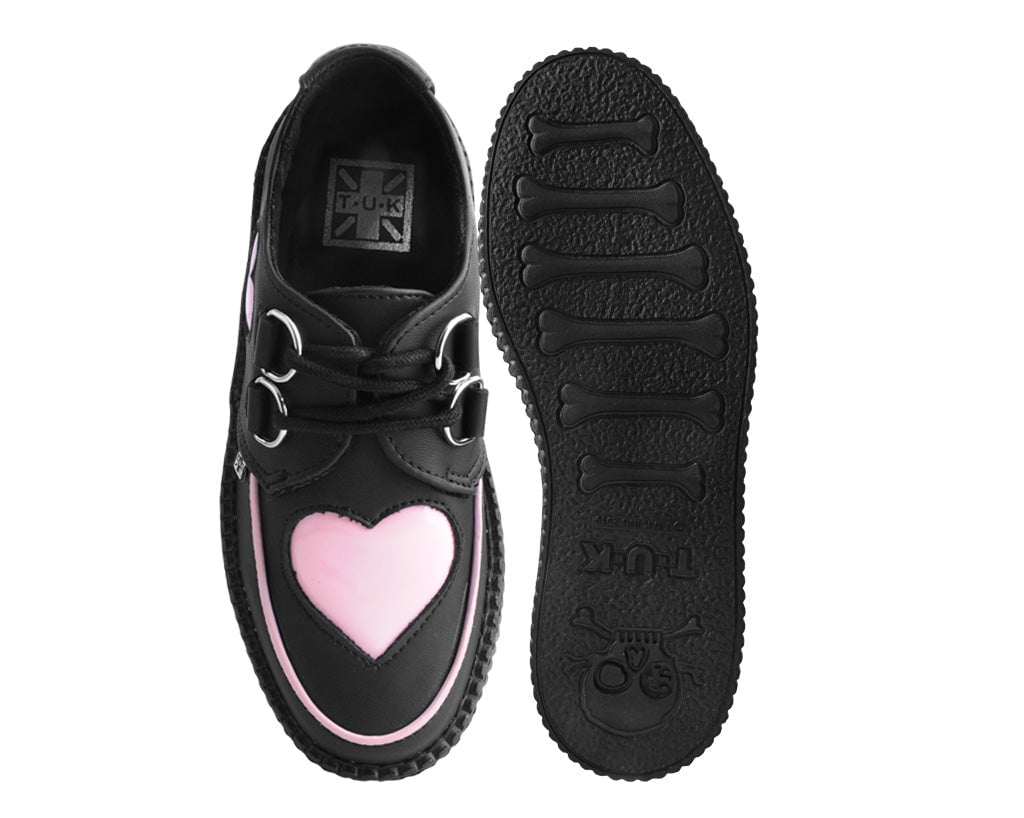 Black & Pink Heart TUKskin™ Viva Mondo Creeper - T.U.K.V3026-03