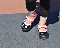 A9726B Black & Pink Kitty Mary Jane Toddler Sneaker