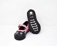 A9726B Black & Pink Kitty Mary Jane Toddler Sneaker