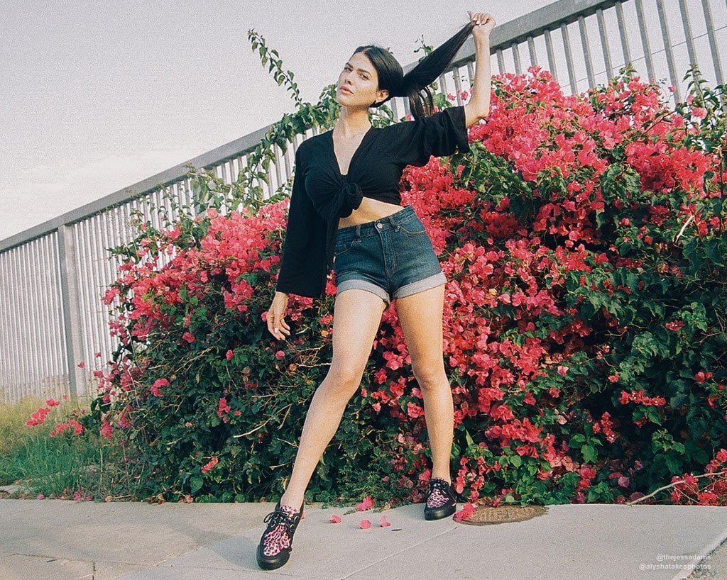 A9483 Black & Pink Leopard Sneaker
