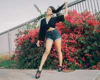 A9483 Black & Pink Leopard Sneaker