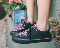 A9483 Black & Pink Leopard Sneaker