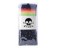 TSK1126 Black Rainbow Varsity Rhinestone Over-The-Knee Sock TSK1126-OS