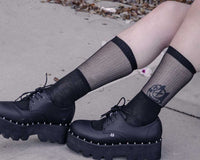 TSK1130 Black Ribbed Glitter Sock TSK1130