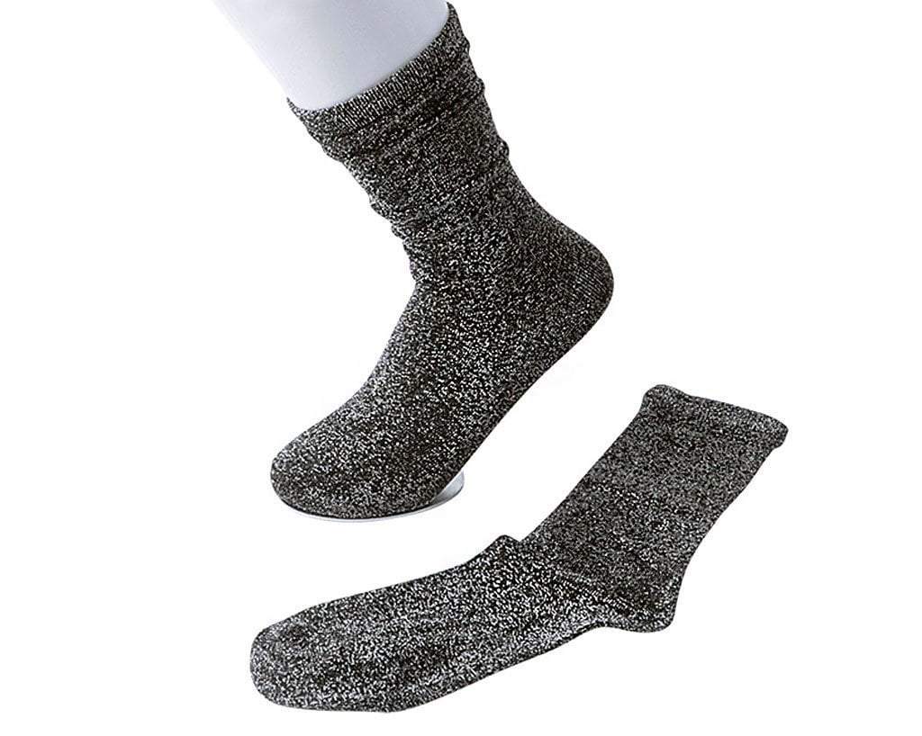 TSK1002 Black Sparkly Metallic Sock TSK1002-OS
