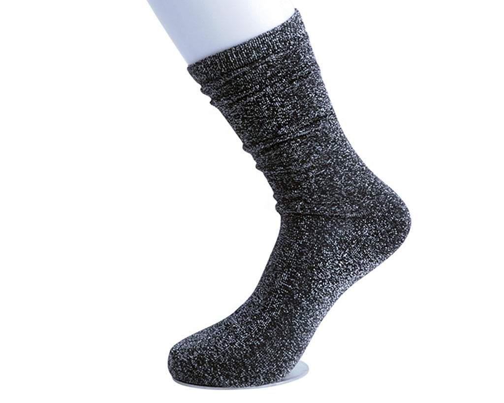 TSK1002 Black Sparkly Metallic Sock TSK1002-OS