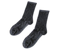 TSK1002 Black Sparkly Metallic Sock TSK1002-OS