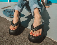 A9960L Black Strappy Bubble Heel