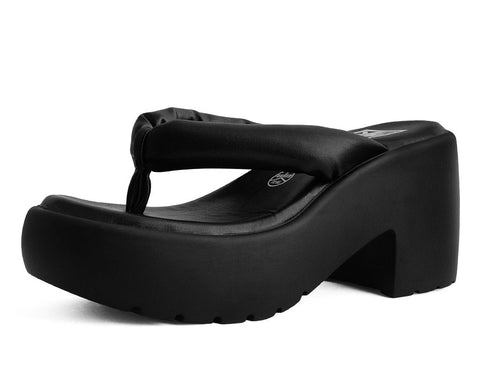 A9960L Black Strappy Bubble Heel